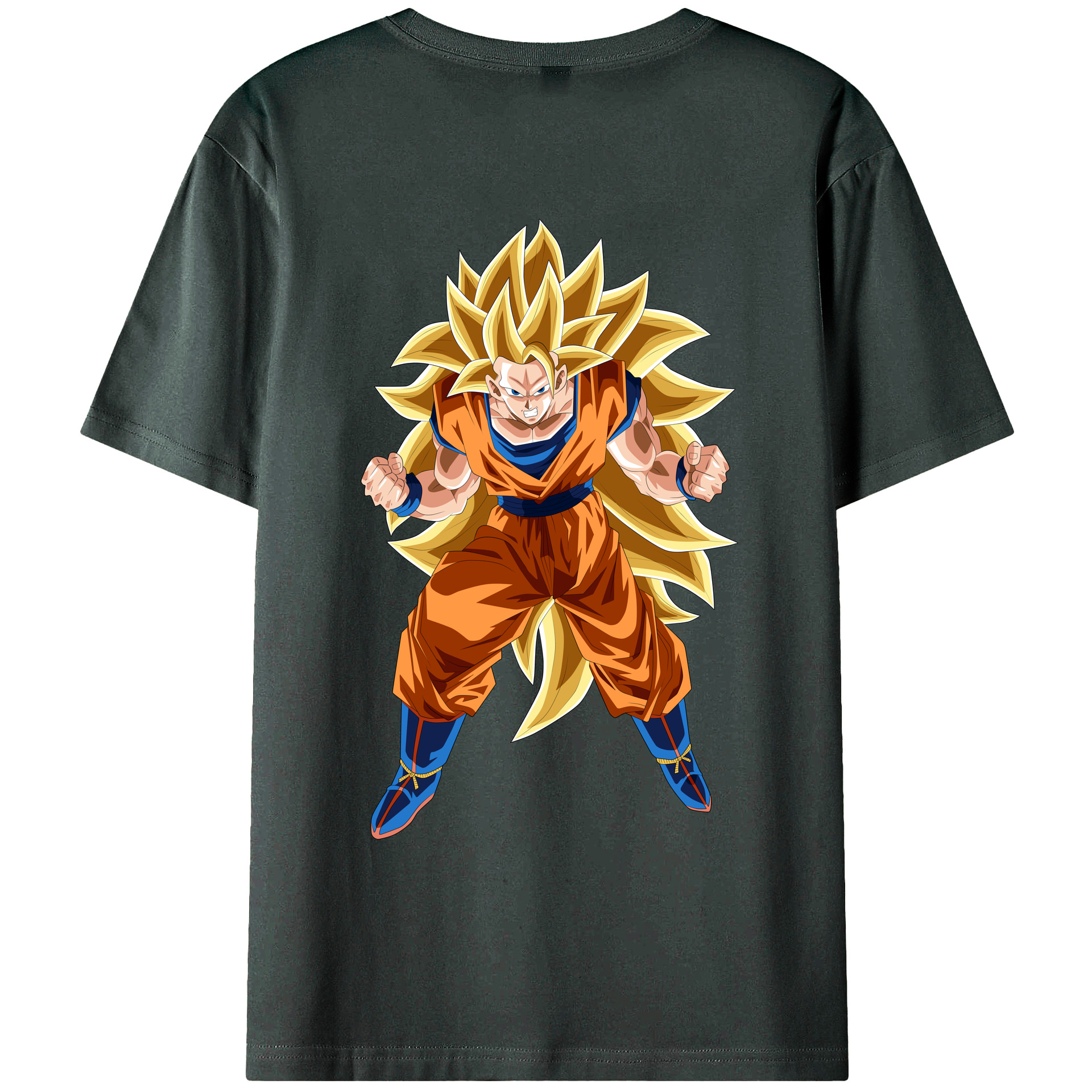 （画像用） ドラゴンボール 孫悟空（そん ごくう）Son Goku カカロット DRAGON BALL Kakarotto 綿100％ メンズ半袖Tシャツ（バックプリント） 通気性